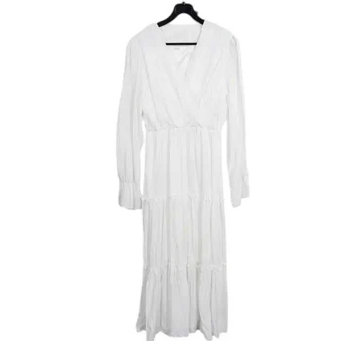 [BUNJANG] Basic Wrap Style V-Neck Dress / 여성55 / 베이직 랩스타일 브이넥원피스WT 12-16