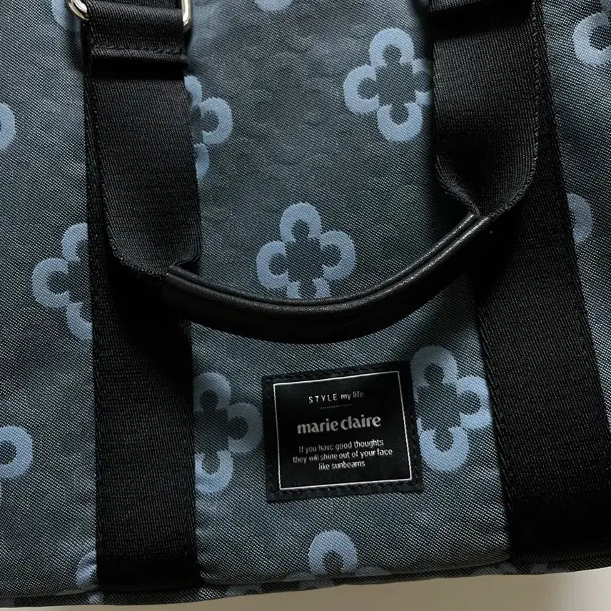 [BUNJANG] Marie Claire Floral Pattern Tote Bag / 마리끌레르 플라워 패턴 가방