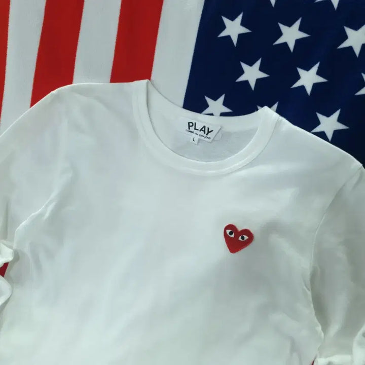 [BUNJANG] Comme des Garçons Play Patch Long Sleeve Shirt / 꼼데가르송 와펜 롱슬리브