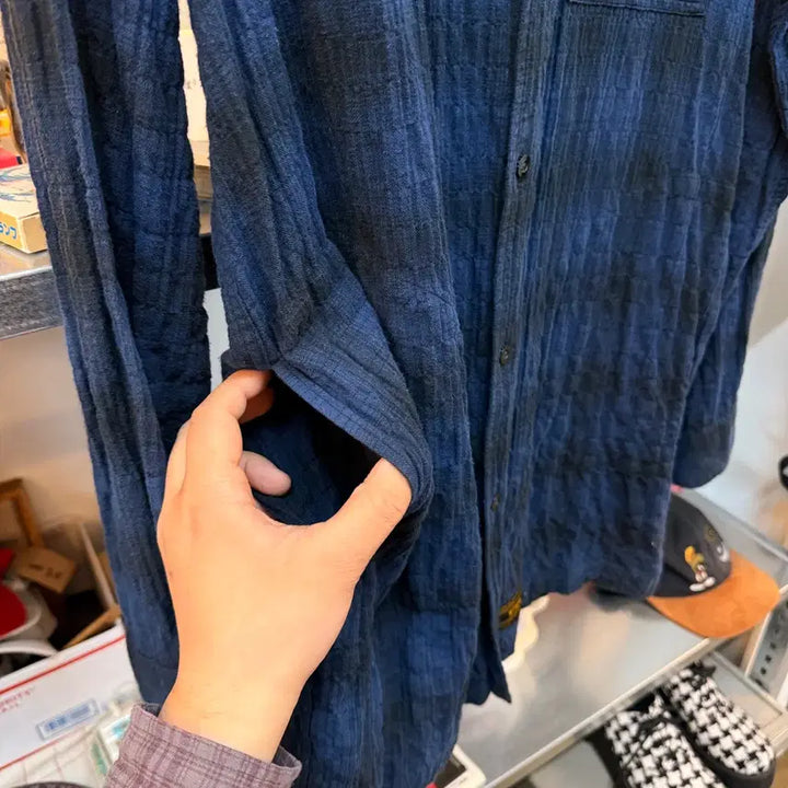 [BUNJANG] WTAPS Seersucker Flannel Pattern Shirt Jacket / 12SS 더블탭스 시어서커 플란넬패턴 셔츠 자켓 홈웨어