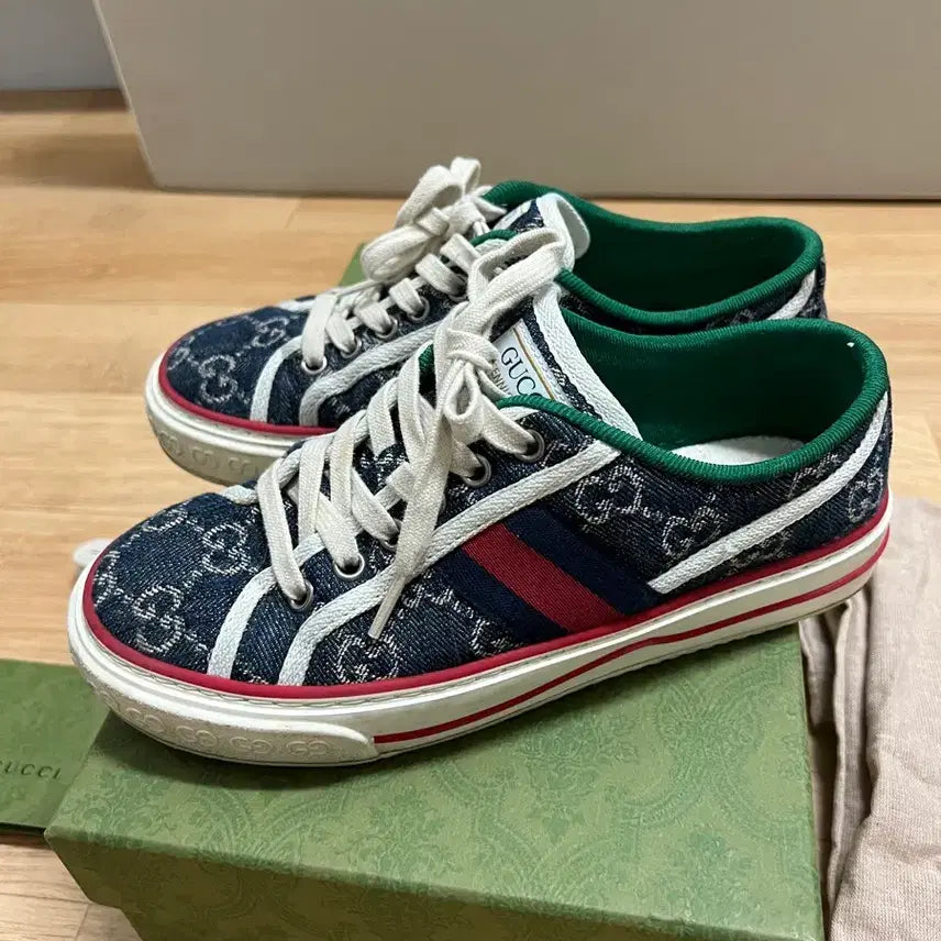 [BUNJANG] Gucci 225 Denim Sneakers / 백화점정품 구찌 225 데님 스니커즈