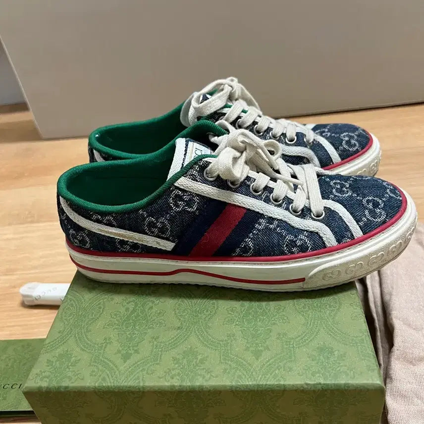 [BUNJANG] Gucci 225 Denim Sneakers / 백화점정품 구찌 225 데님 스니커즈