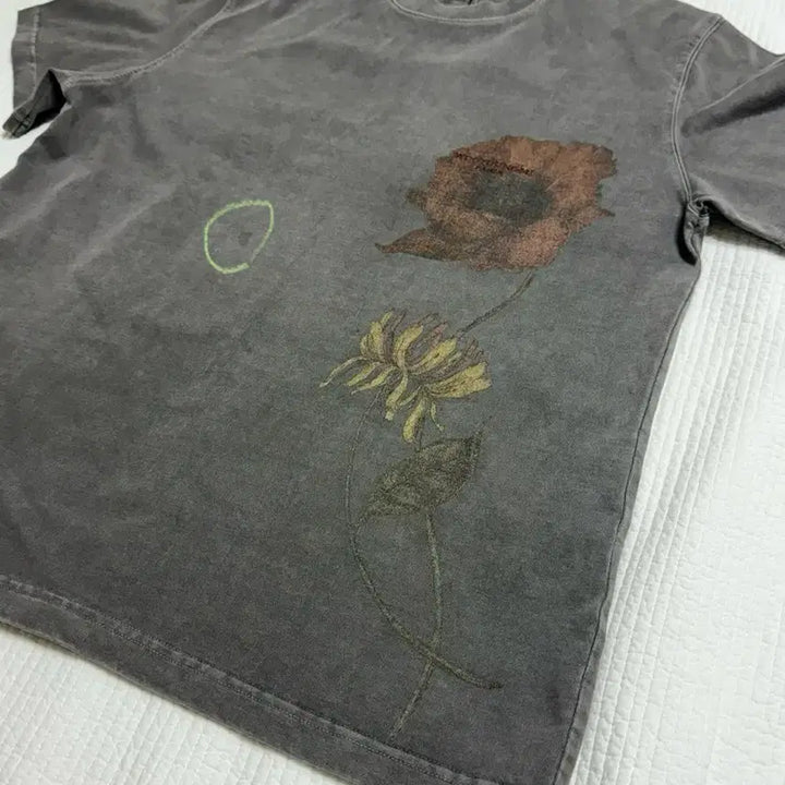 [SOLD OUT] 우영미 페이드플라워  그레이 반팔티셔츠 44