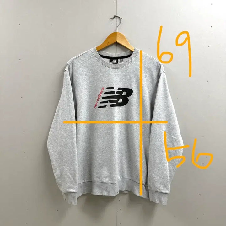 [BUNJANG] New Balance Sweatshirt Gray / 남성 100 L / 뉴발란스 스웻 맨투맨 그레이
