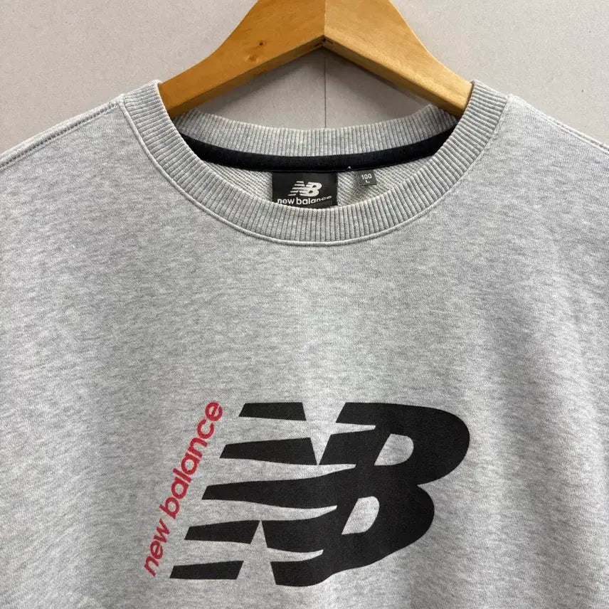 [BUNJANG] New Balance Sweatshirt Gray / 남성 100 L / 뉴발란스 스웻 맨투맨 그레이