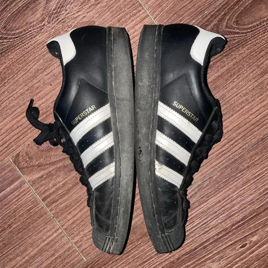 [BUNJANG] Adidas Superstar Black White Sneakers / 아디다스 슈퍼스타 블랙 화이트
