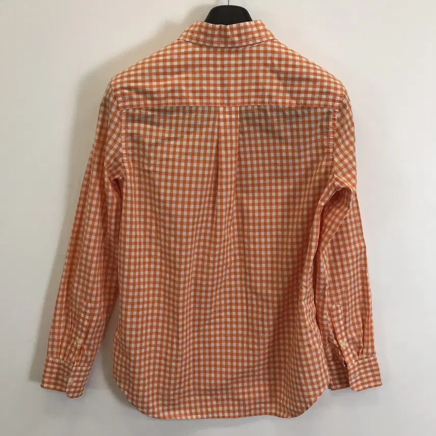 [SOLD OUT] 폴로 랄프로렌 오렌지 깅엄체크셔츠 [14-16,L 여성55]