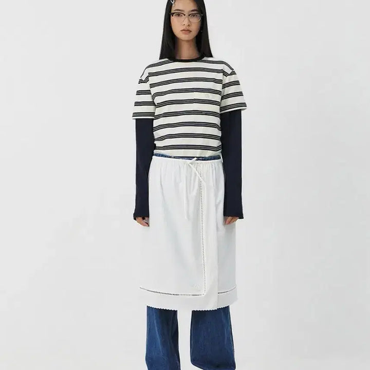 [BUNJANG] Grove White Midi Skirt / 그로브 스커트