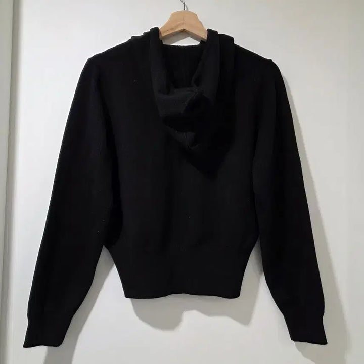 [BUNJANG] General Idea Black Hooded Knit Zip-up (Size S) / 제너럴아이디어 블랙 후드 니트 집업 S사이즈