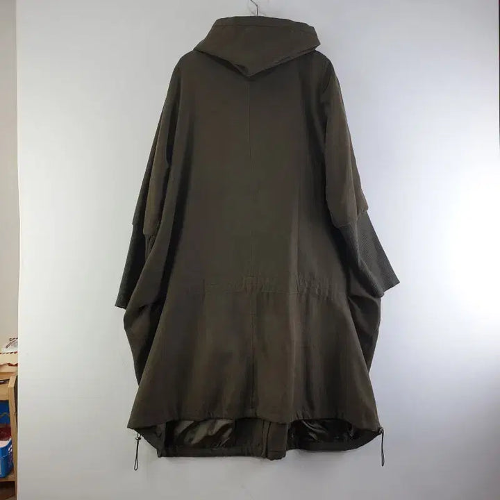[BUNJANG] Free Size Khaki Hooded Long Jacket / 여성FREE 가오리 카키 후드 롱자켓 M5731