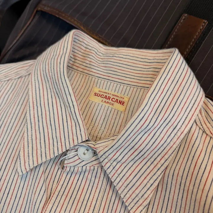 [SOLD OUT] 슈가 케인 워크 셔츠 스트라이프 L 사이즈