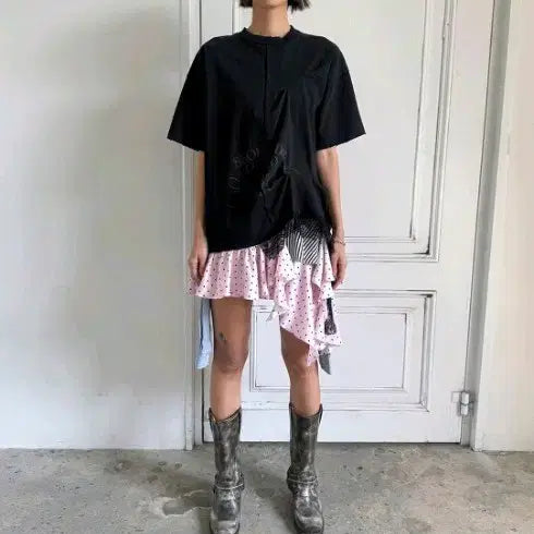 [BUNJANG] SEO Asymmetrical Skirt / seo 에스이오 언발 스커트(실사있음)