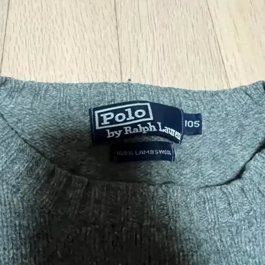 [BUNJANG] Polo Ralph Lauren Elbow Patch Knit Sweater / [XL] 폴로 랄프로렌 팔꿈치 패치 니트 그레이 램스울