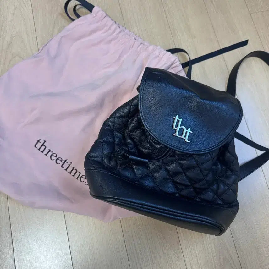 [BUNJANG] 3THYMES Aquitted Backpack Black / 쓰리타임즈 아퀄티드 백팩 블랙