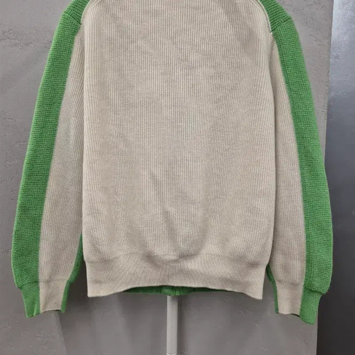 [BUNJANG] Lanvin Green Zip-Up Knit Cardigan / 랑방 초록색 집업 니트 가디건