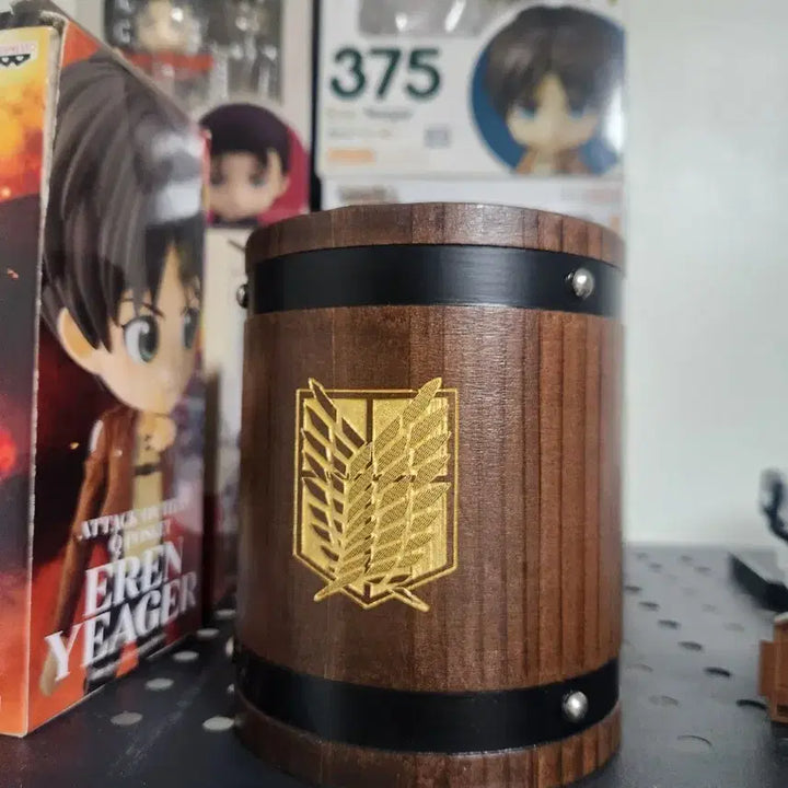 [BUNJANG] Attack on Titan Urakita Wood Mug Cup / 진격의거인 우라키타 우드 머그컵