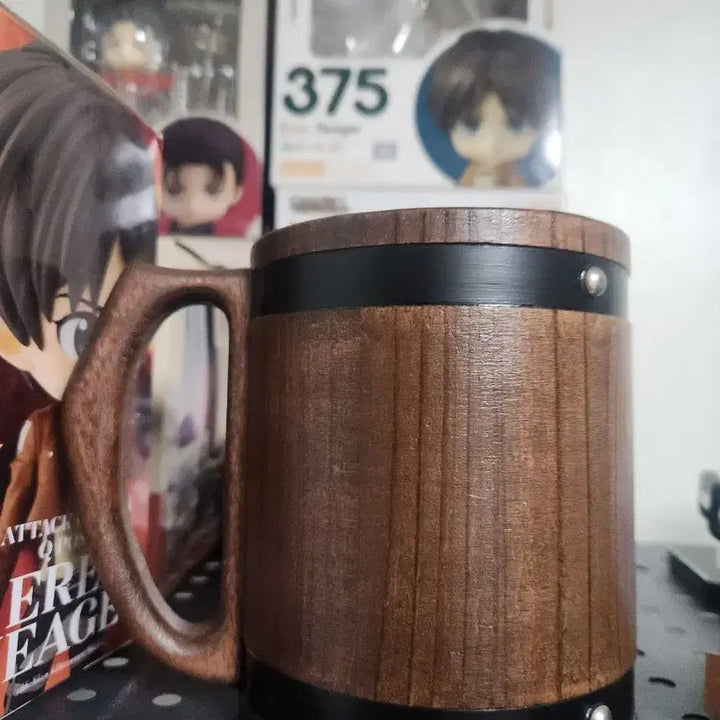 [BUNJANG] Attack on Titan Urakita Wood Mug Cup / 진격의거인 우라키타 우드 머그컵