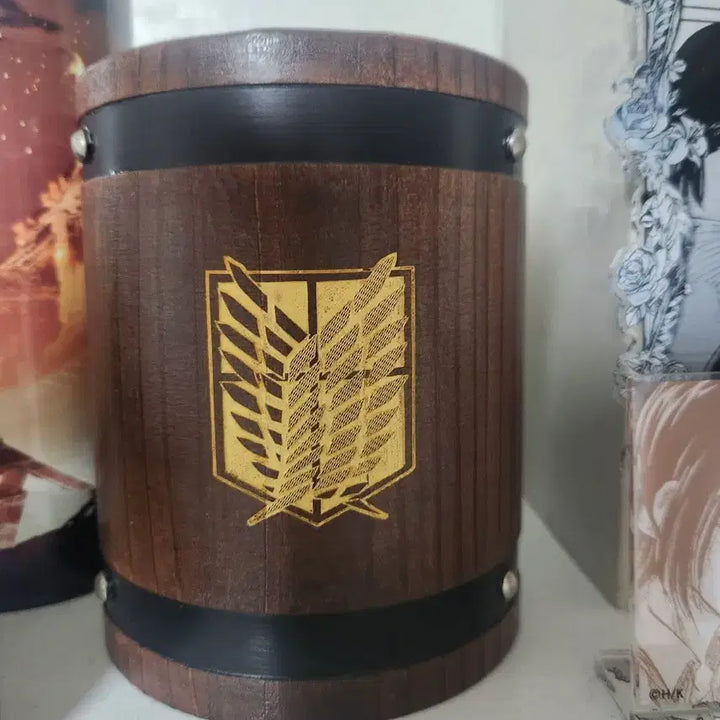 [BUNJANG] Attack on Titan Urakita Wood Mug Cup / 진격의거인 우라키타 우드 머그컵