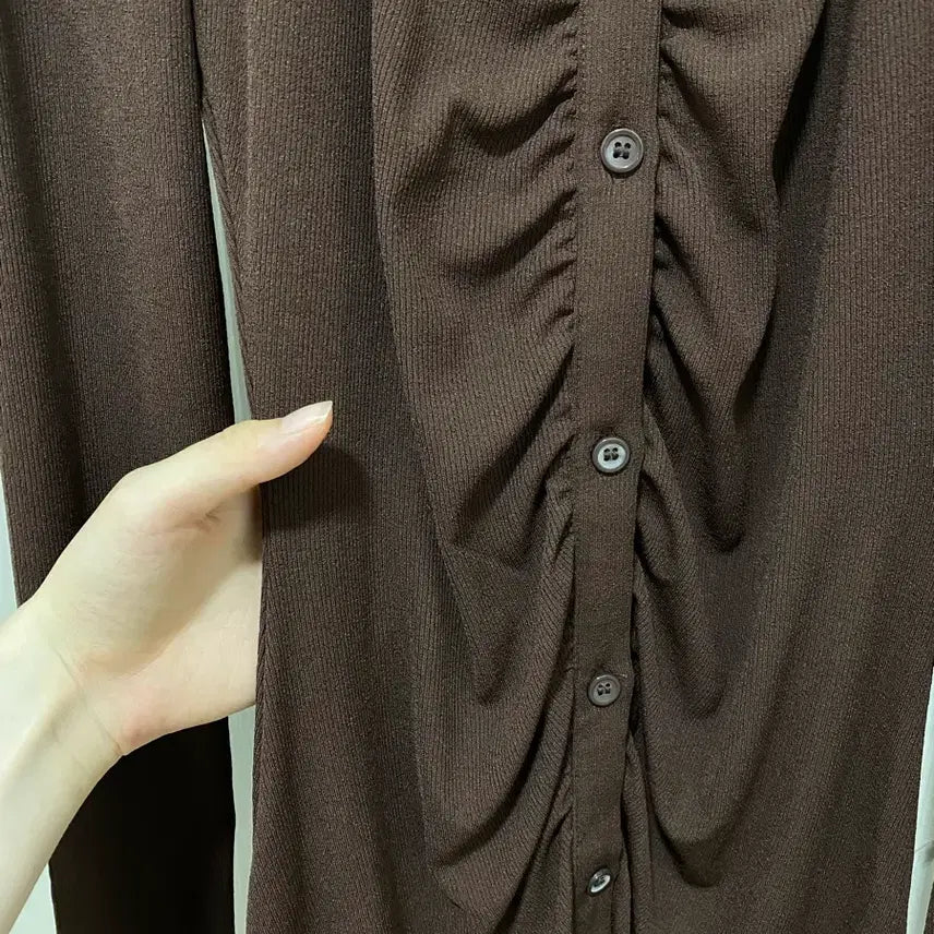 [BUNJANG] H&amp;M 브라운 셔링 원피스 S(새상품) / H&amp;M 브라운 셔링 원피스 S(새상품)