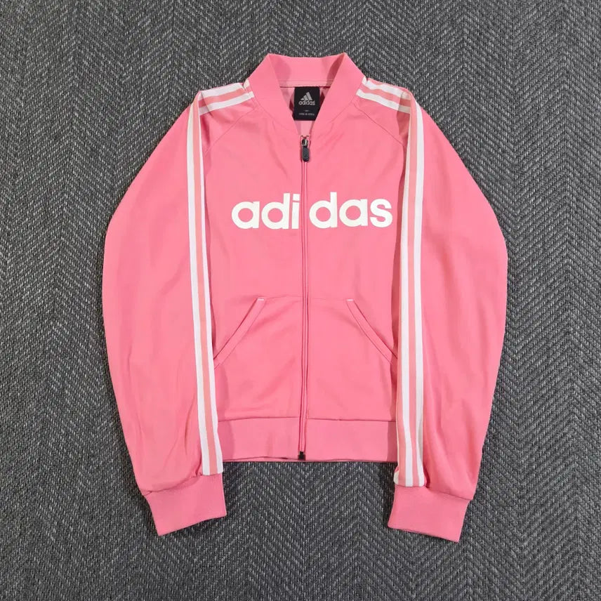 [BUNJANG] Adidas White/Pink Colorblock Track Jacket / 아디다스 흰핑 핑크 트랙탑 져지