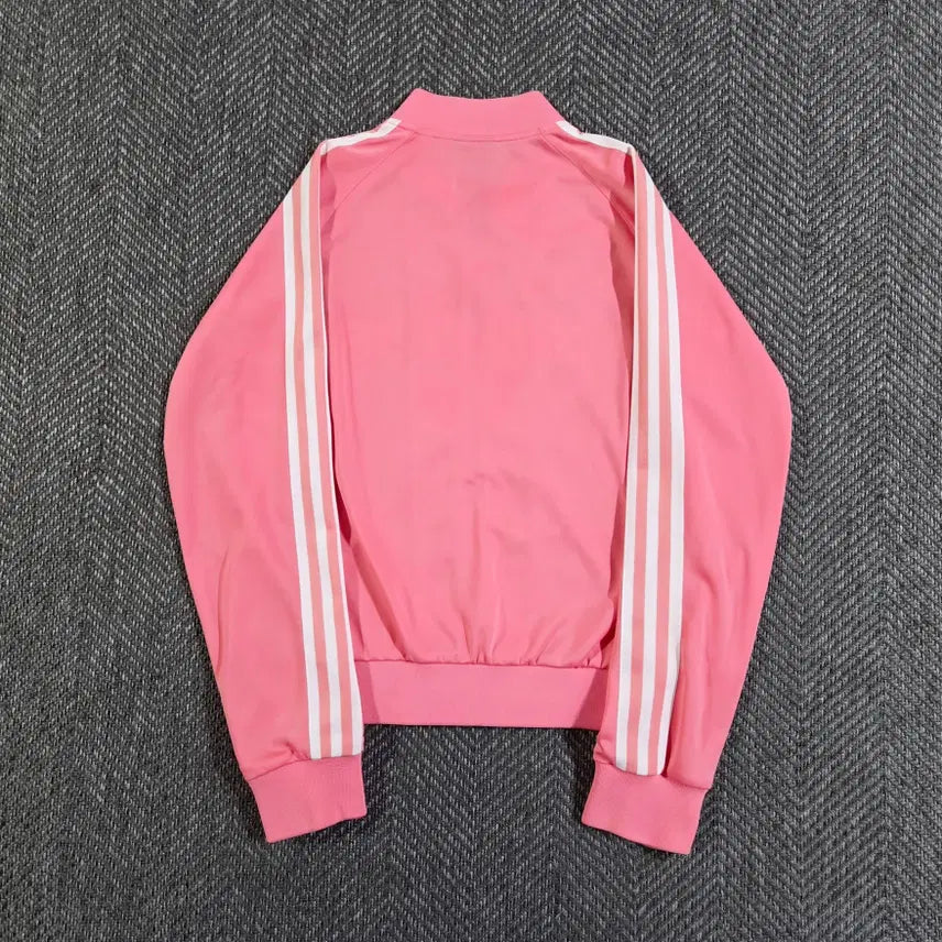 [BUNJANG] Adidas White/Pink Colorblock Track Jacket / 아디다스 흰핑 핑크 트랙탑 져지
