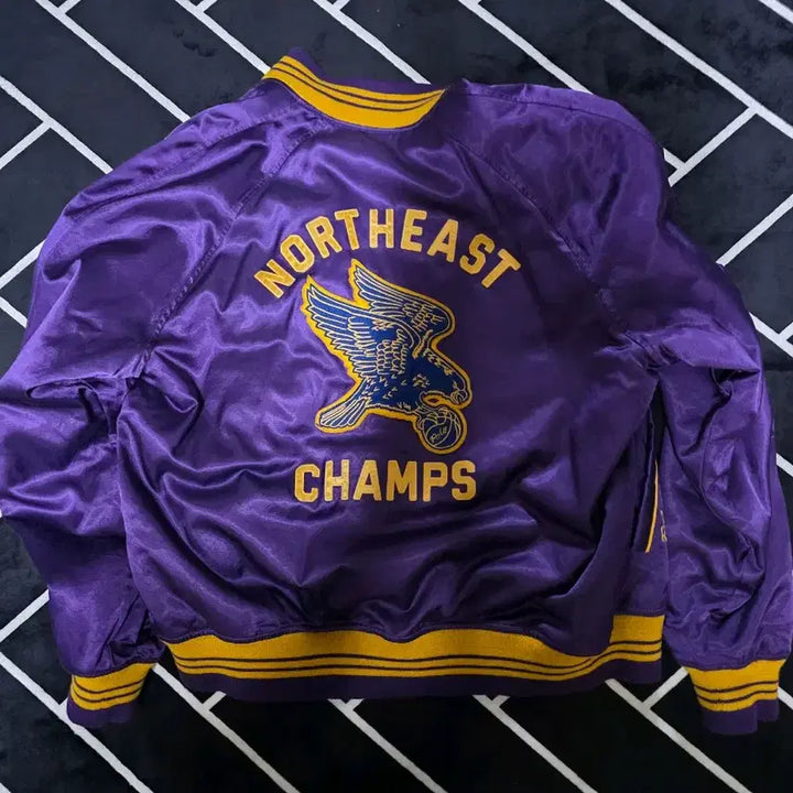 [BUNJANG] Polo Satin Varsity Jacket L / 폴로 새틴 바시티 스타일 자켓 L