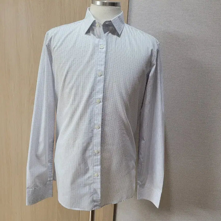 [BUNJANG] SPAO for Men Slim Fit Check Dress Shirt Sky Blue / 스파오포맨 SPAO for men 슬림핏 셔츠 105 스카이블루