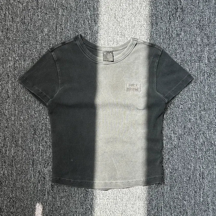 [BUNJANG] HDEX Washed Regular Fit Short Sleeve T-Shirt / HDEX 워시드 레귤러핏 숏 슬리브