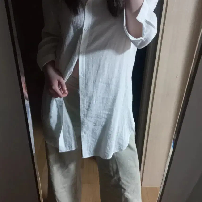 [BUNJANG] SI Authentic Long Shirt / (si 정품) 여름 롱 와이셔츠