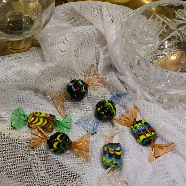 [BUNJANG] Murano Glass Candy Shaped Chopstick Rests / 무라노 글라스 사탕모양 장식 젓가락 받침대