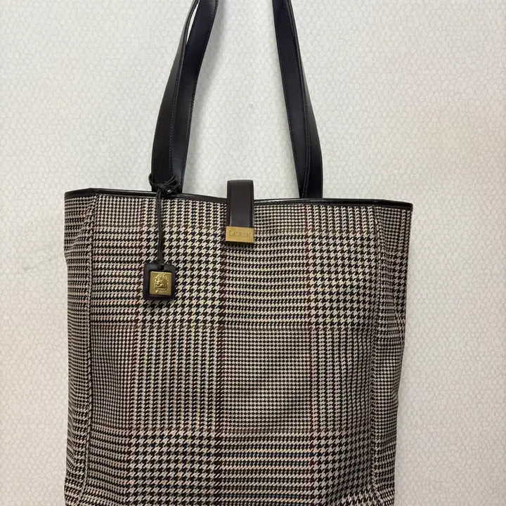 [BUNJANG] LAUREN Ralph Lauren Houndstooth Check Tote Bag / LAUREN 랄프로렌 하운드투스 체크 토트백