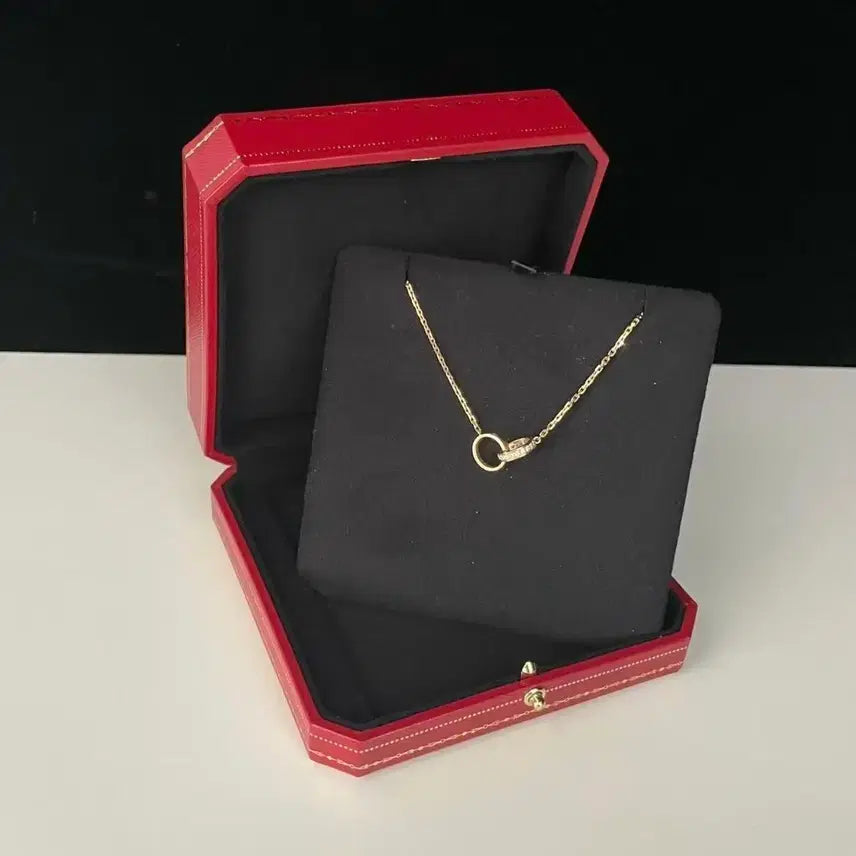 [SOLD OUT] 까르띠에 러브링 다이아 목걸이 로즈골드