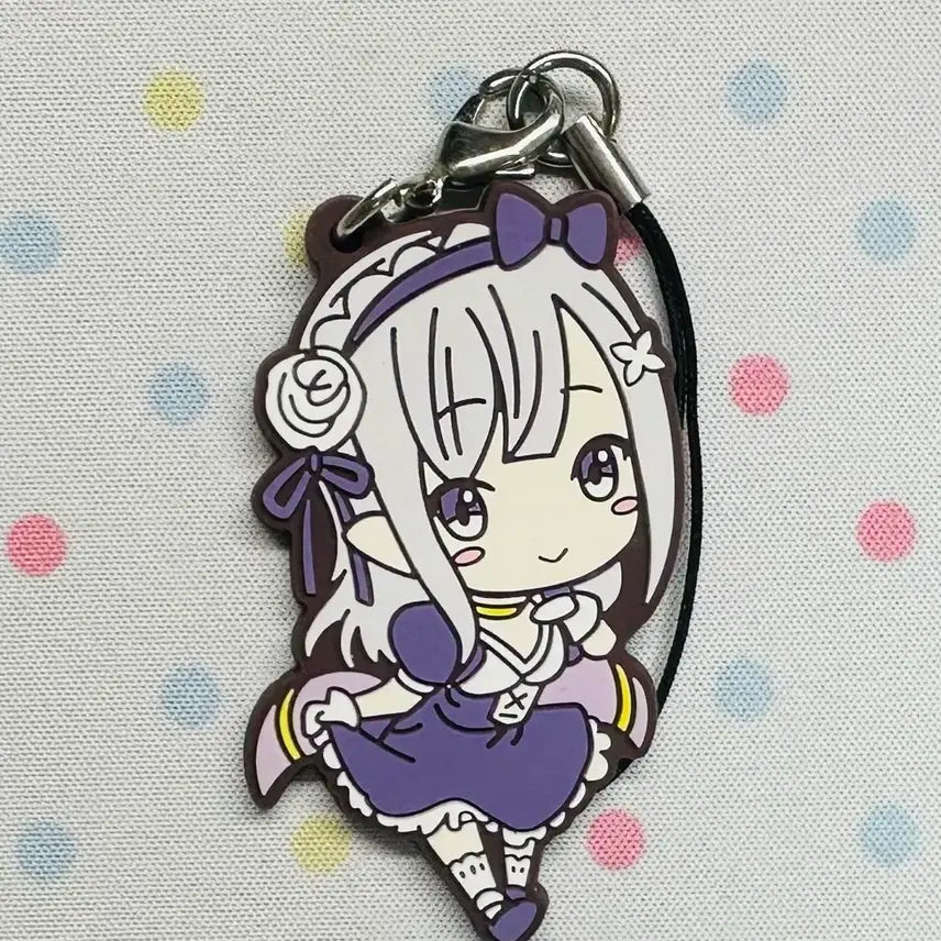 [BUNJANG] Re:Zero Emilia Rubber Strap / 리제로 에밀리아 러버스트랩