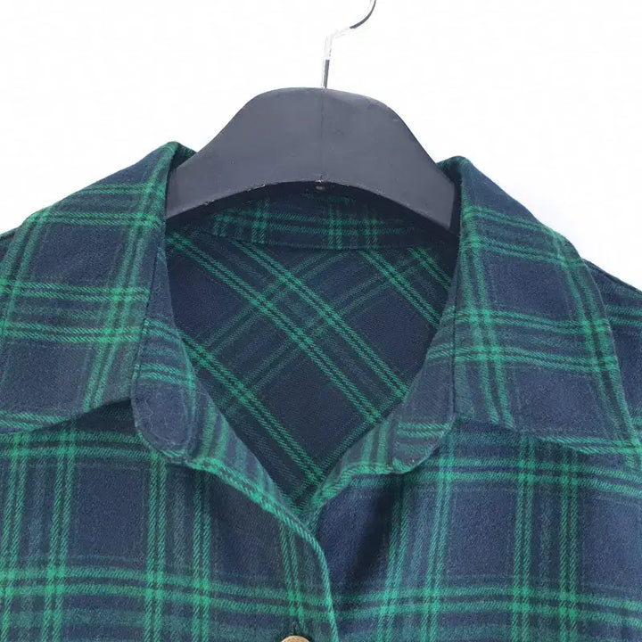 [BUNJANG] Georges Rech Green Check Collar Jacket / 죠르쥬레쉬 여성85 그린 체크 카라 자켓 M5739
