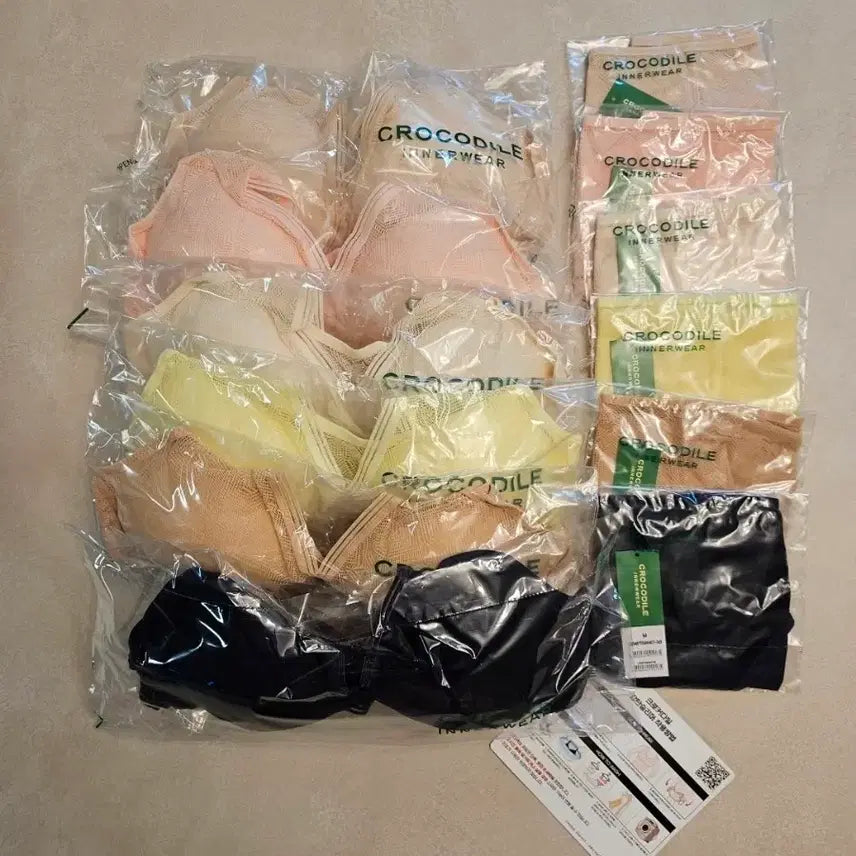 [BUNJANG] Crocodile Airy Fit Bra &amp; Panty Set (6 Pack) / (66M) 크로커다일 감탄브라+팬티 6세트