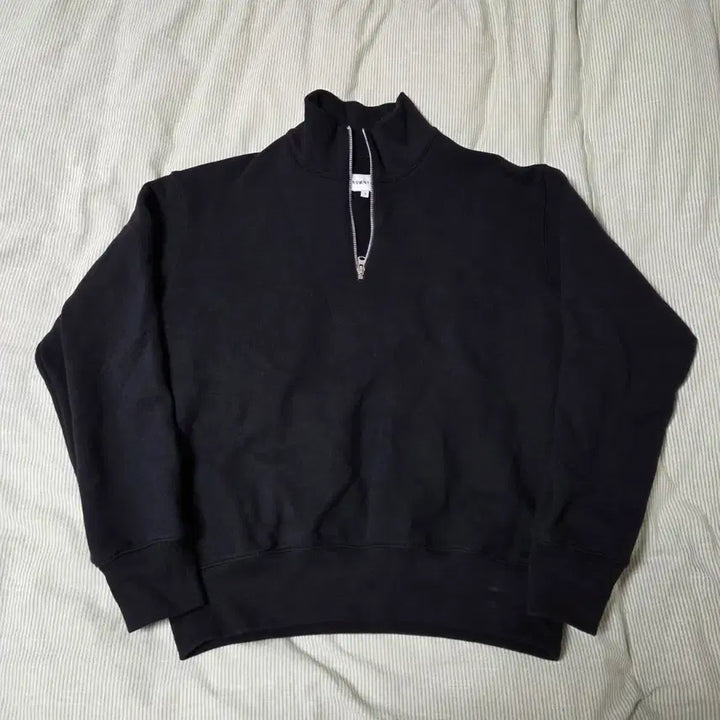 [BUNJANG] Brownyard Soft Sweat Half Zip-Up Black Quarter Zip-Up Sweatshirt / 브라운야드 소프트 스웻 하프 집업 3 블랙 / 쿼터집업 반집업 맨투맨