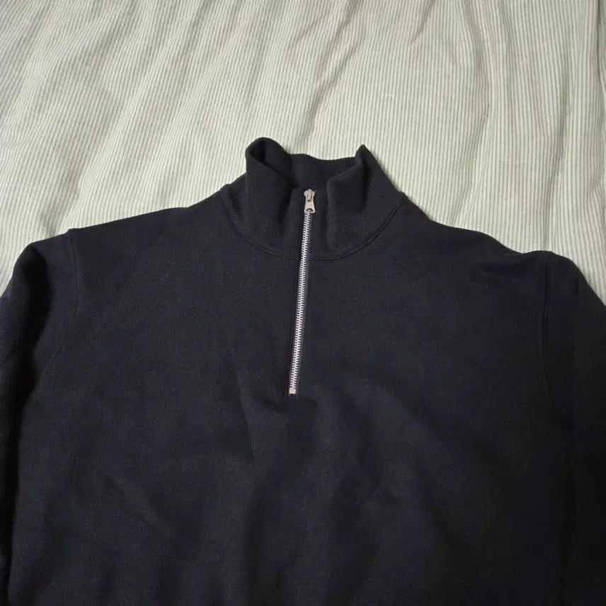 [BUNJANG] Brownyard Soft Sweat Half Zip-Up Black Quarter Zip-Up Sweatshirt / 브라운야드 소프트 스웻 하프 집업 3 블랙 / 쿼터집업 반집업 맨투맨