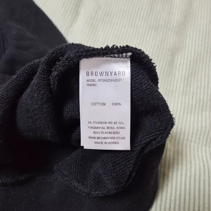 [BUNJANG] Brownyard Soft Sweat Half Zip-Up Black Quarter Zip-Up Sweatshirt / 브라운야드 소프트 스웻 하프 집업 3 블랙 / 쿼터집업 반집업 맨투맨