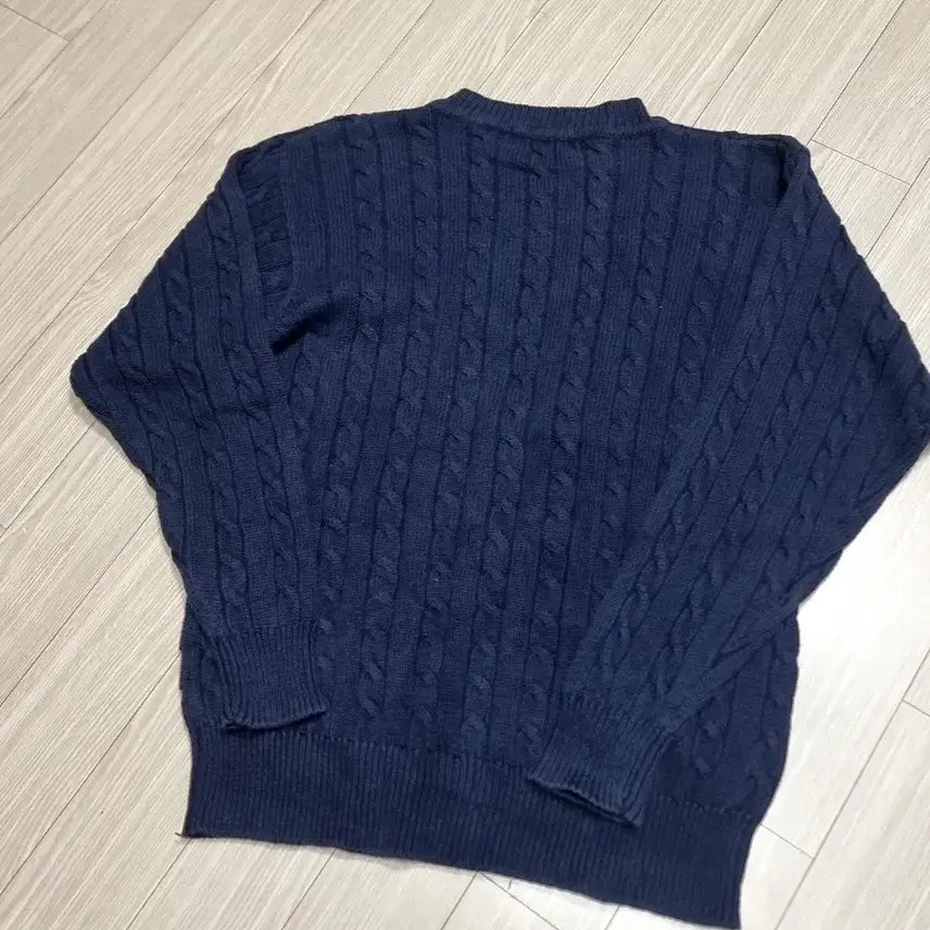 [BUNJANG] Jumpers Vintage Navy Cable Knit Sweater (105) / 90s Jumpers 빈티지 네이비 꽈배기 니트(105)