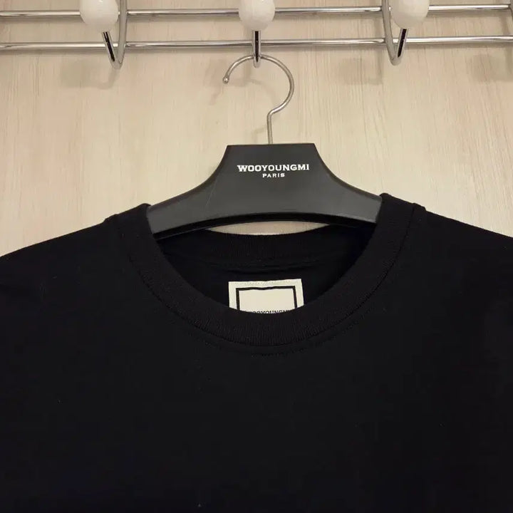 [BUNJANG] Wooyoungmi Black Blur Graphic Short Sleeve T-shirt / 우영미 24FW 블랙 블러 그래픽 반팔 티셔츠 48