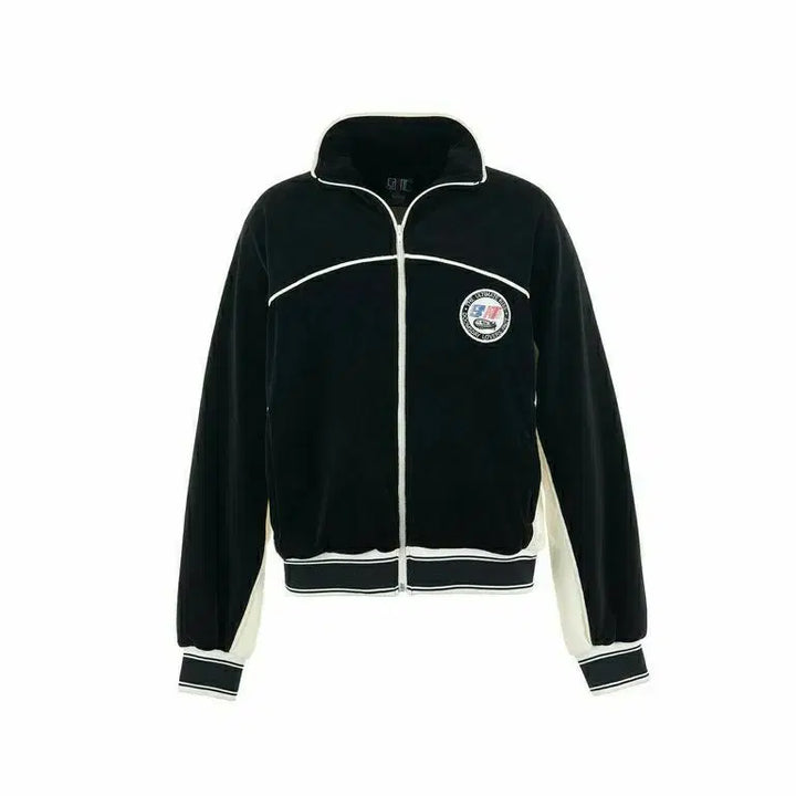 [BUNJANG] Saint Michael &amp; Last Man Velvet Track Jacket XL / 세인트 마이클 &amp; 라스트 맨 벨벳 트랙 자켓
