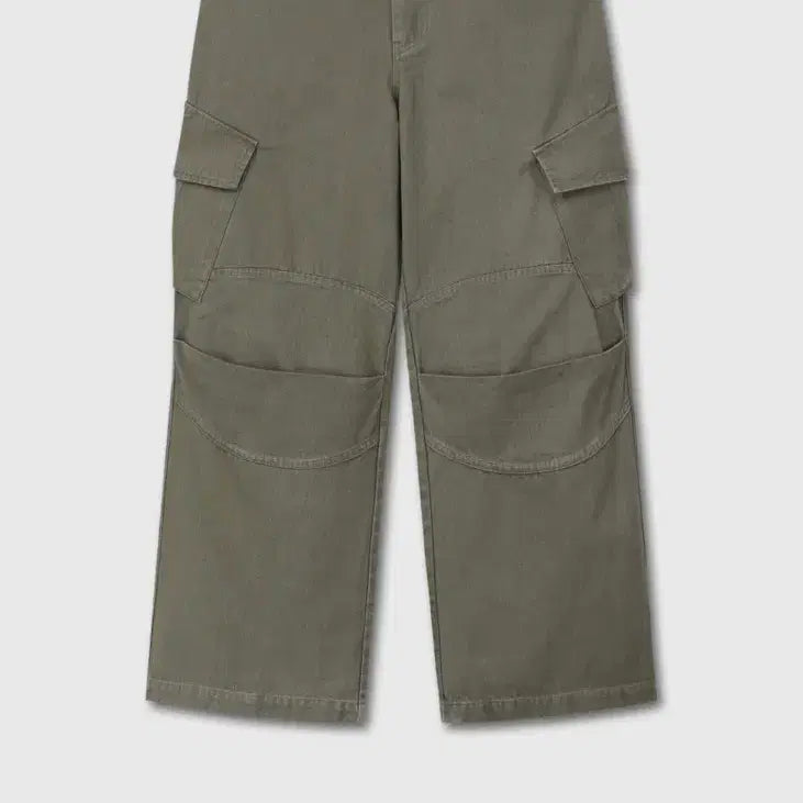 [BUNJANG] Dive In Washed Berne Cargo Pants Khaki / (2) 다이브인 워시드 베른 카고 팬츠 카키