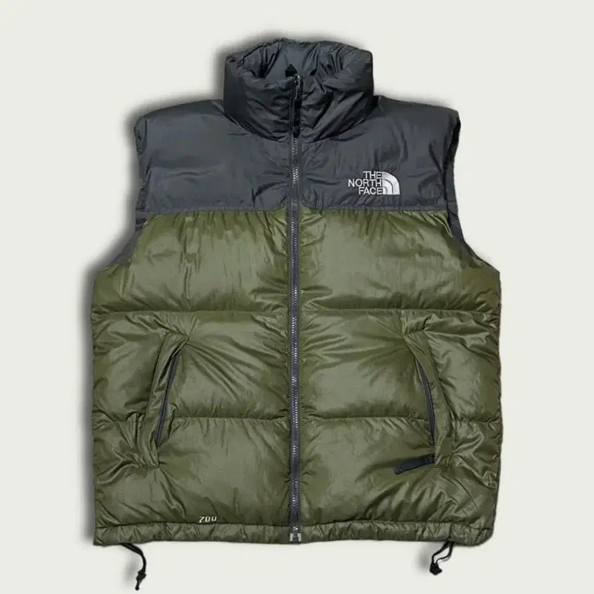 [BUNJANG] The North Face 700 Nuptse Padded Vest Olive / 노스페이스 700 눕시 패딩 조끼 올리브