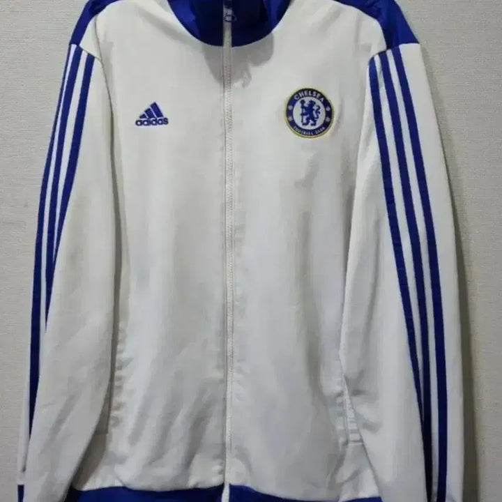 [BUNJANG] Adidas Chelsea White/Blue Track Top Jersey Zip-up / 아디다스 첼시 흰파 트랙탑 져지집업 95~100 M~L