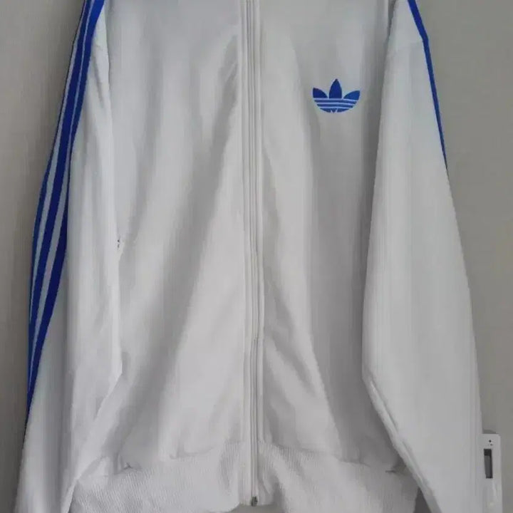[BUNJANG] Adidas Firebird White Blue Track Top Jacket XL / 아디다스 파이어버드 흰파 화이트 블루 트랙탑 저지 져지집업  110/XL