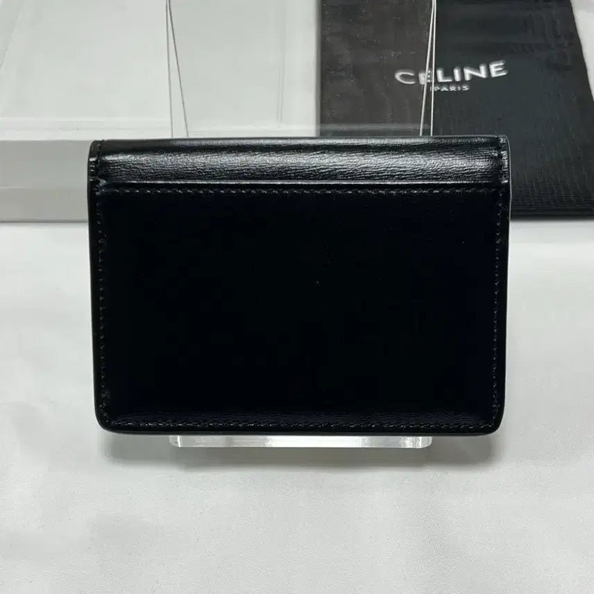 [SOLD OUT] [정품] 셀린느 카드지갑 샤이니 카프스킨 플랩 카드 홀더 블랙