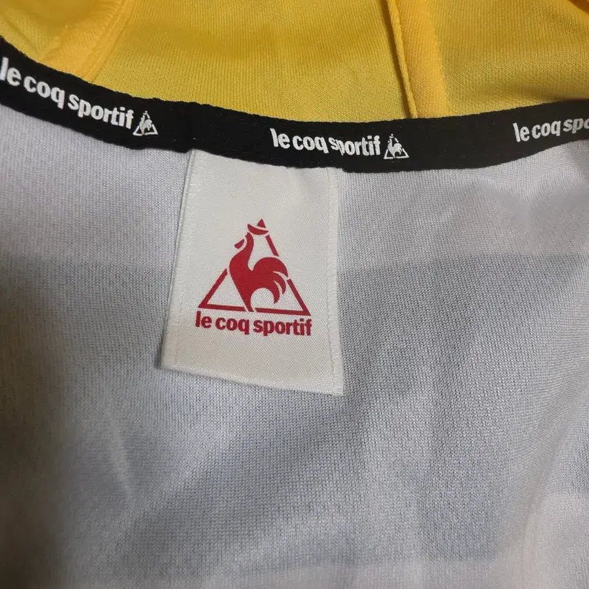 [BUNJANG] Le Coq Sportif Hooded Vest Yellow M / 르꼬끄 스포르티브 후드 조끼 노랑 M
