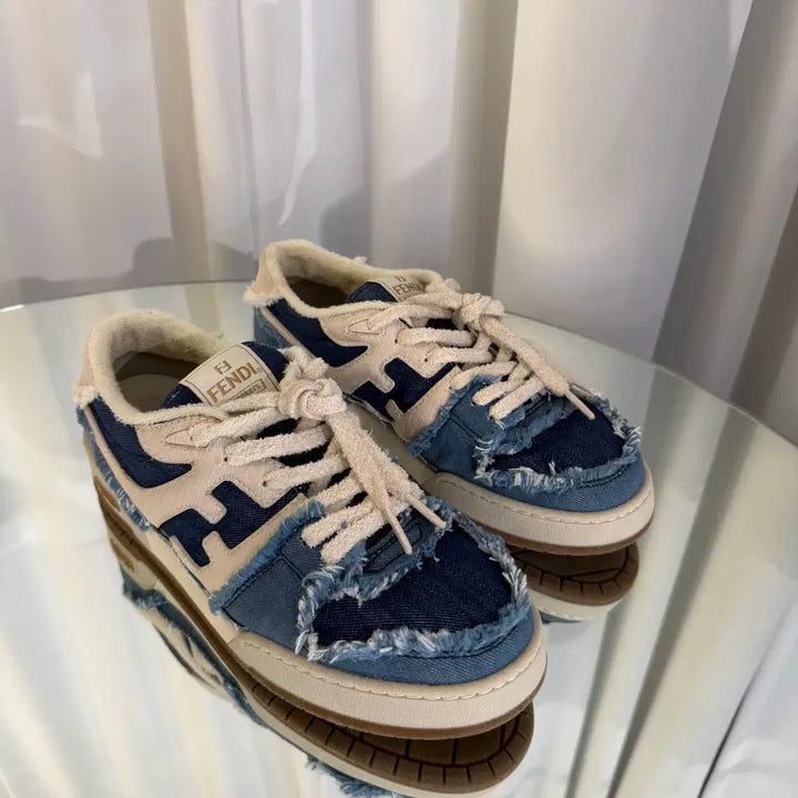 [BUNJANG] Fendi FF Denim Sneakers Size 7 / [7] 펜디 FF 데님 스니커즈