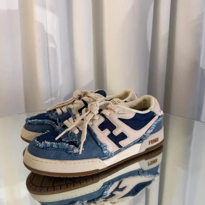 [BUNJANG] Fendi FF Denim Sneakers Size 7 / [7] 펜디 FF 데님 스니커즈