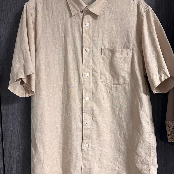 [BUNJANG] MUJI Linen Shirt Beige / 무인양품 린넨 셔츠 베이지색